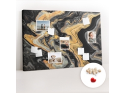 Painel De Cortiça Para Parede Mármore Dourado Para O Quarto Das Crianças Espelharte (120x80 Cm)