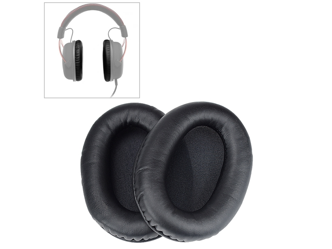 Almofada para KINGSTON KHX HSCP / HYPERX CLOUD II de Orelhas de Espuma Macia Preto XIAOMOYU