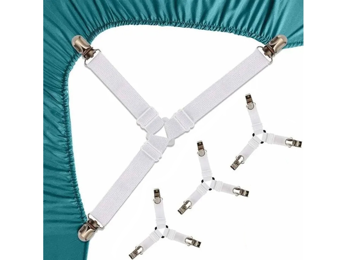 Conjunto De 4 Prendedores De Lençol Triangulares, Elásticos E Ajustáveis ​​para Colchão. Aquaforge