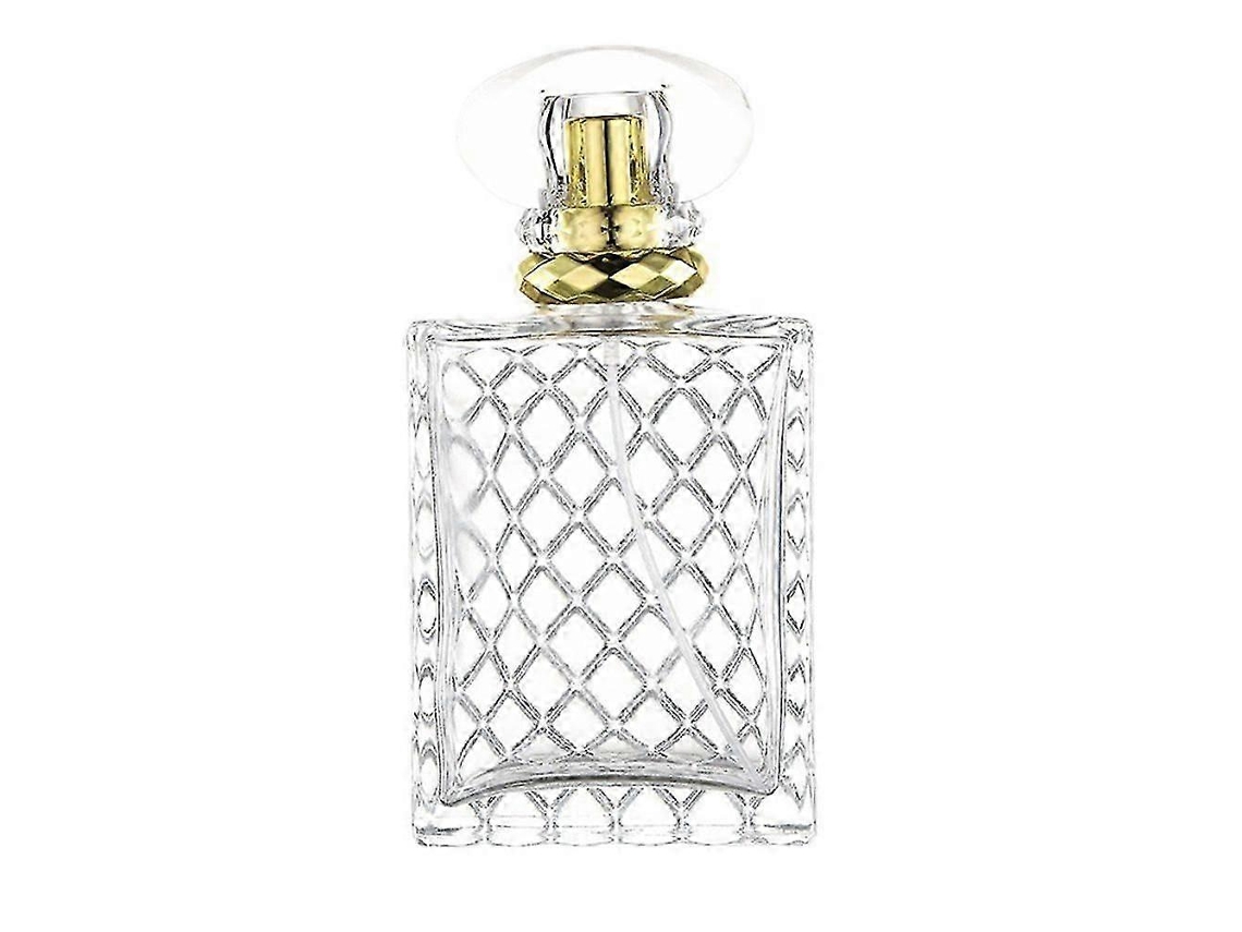 Frasco de perfume quadrado de vidro de 100ml com atomizador recarregável - Edição 0831