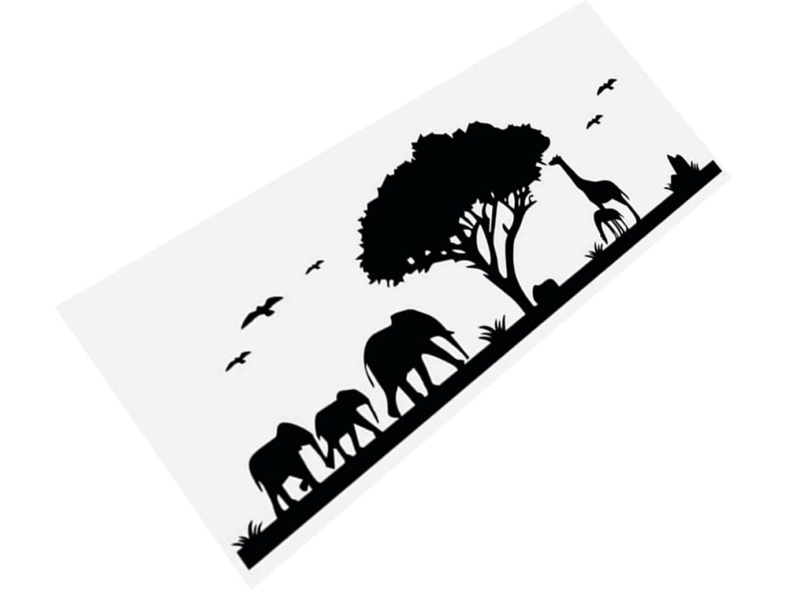 Adesivo De Parede Removível Com Animais Da Selva Para Decoração Da Sala De Estar.