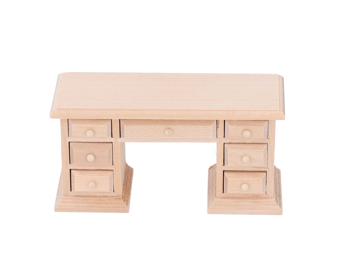 Primerox móvel Miniatura de Escritório para Casinha de Bonecas 1:12 Simulado Não Pintado Diy Acessório de Decoração