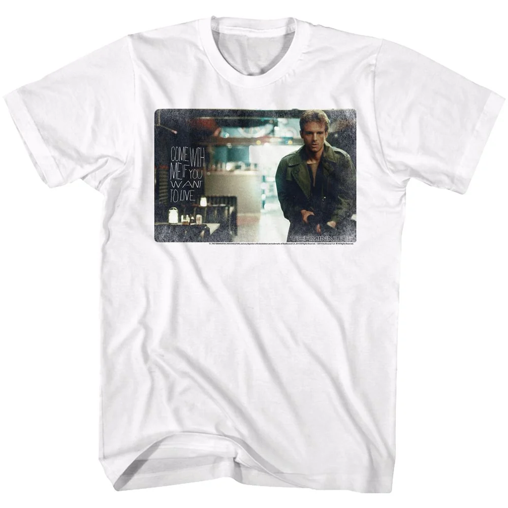 Rockinstone Terminator Kyle White Adult T-shirt Size:m