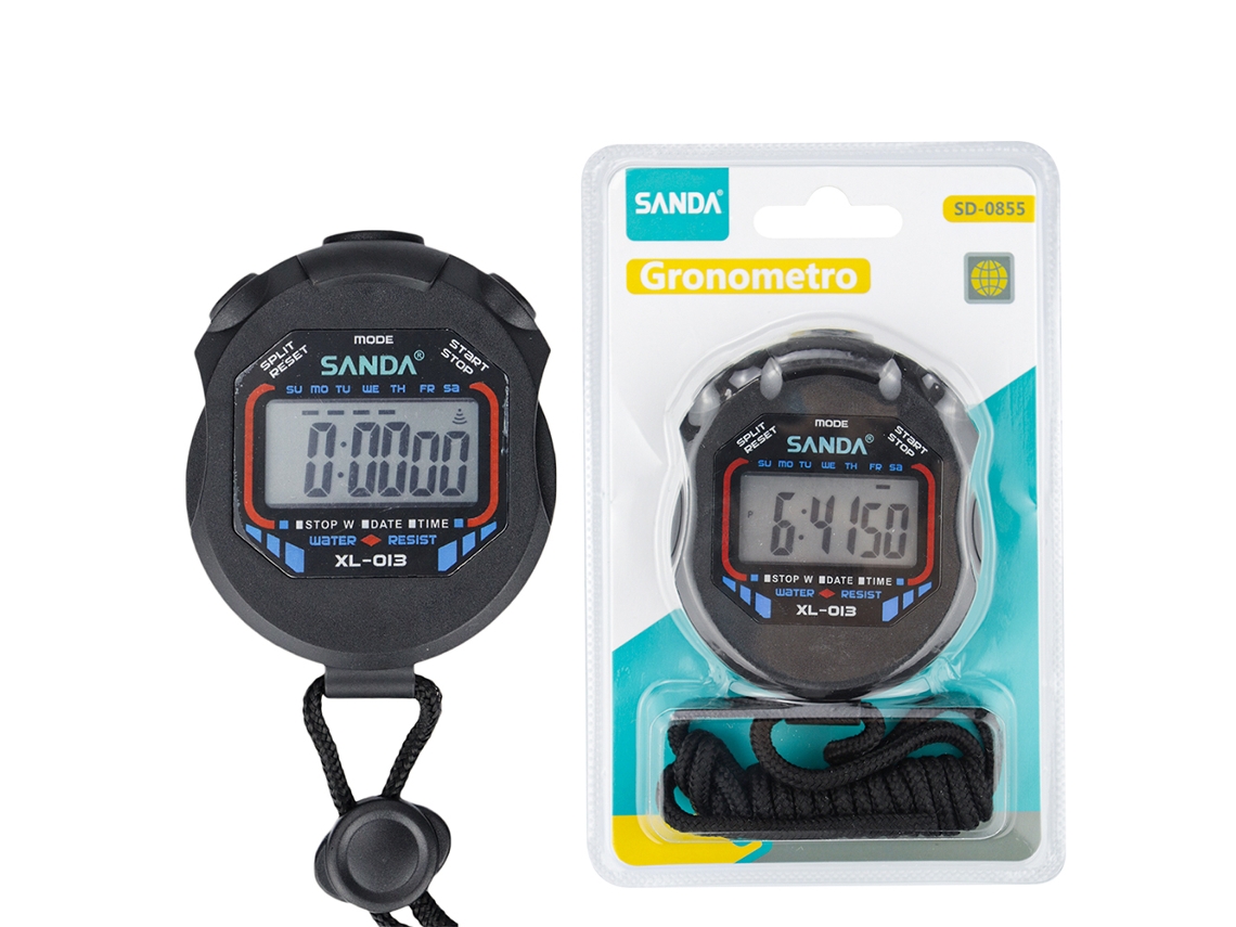 Cronómetro e Alarme SANDA Sd-0855 Preto