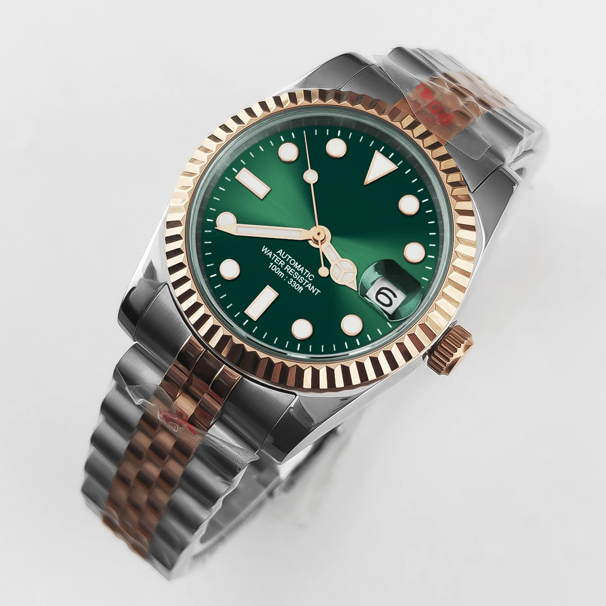 (verde) Relógio Masculino De 39/36 Mm, Cristal De Safira, Luxuoso, Para Negócios, Luminoso.