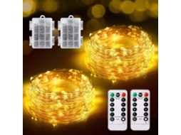 24M [Pack Of 2] e 240 Led String Lights Ip65 Baterias À Prova D'Água 8 Modos Luzes de Fada para O Natal