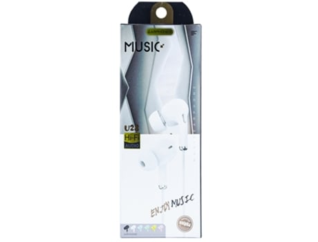 Auriculares com Fio Unipha U28 In-Ear Branco