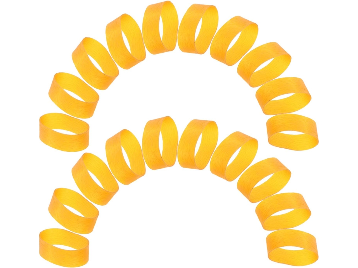 Conjunto de 88 elásticos grossos amarelos de alta elasticidade para organização e uso doméstico, ferramentas de modelagem de cabelo.
