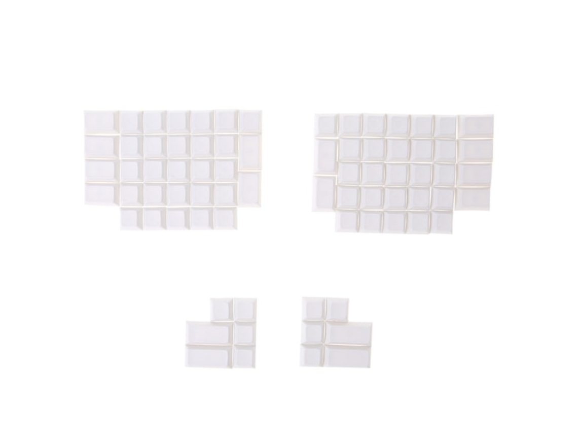 76 Peças De Teclas De Teclado Pbt Brilhantes, Perfil Dsa, Teclas De Teclado Para Jogos Ergodox Para Teclas De Teclado Branco Slowmoose