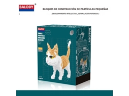 (estilo 5) Miniatura De Brinquedo De Montar Em Blocos, Representando Um Cachorro E Um Gato De Desenho Animado