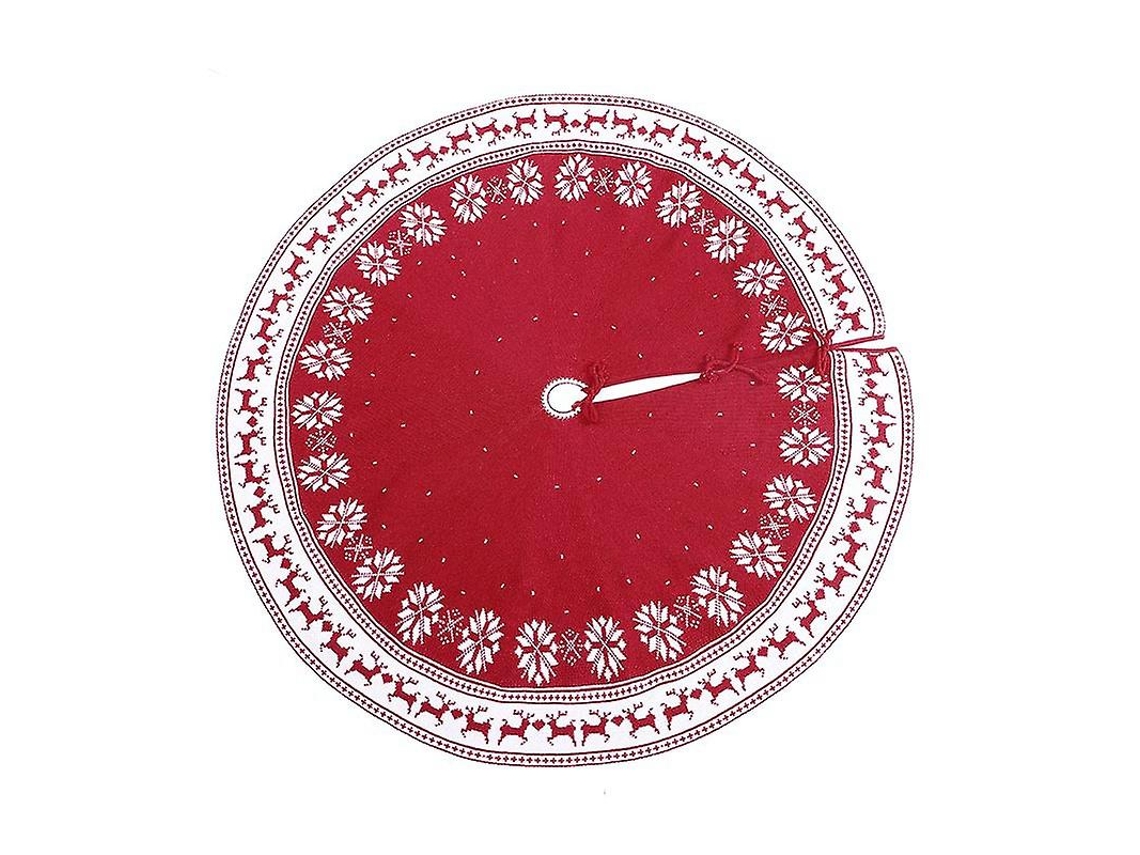 Tapete De Natal De 122 Cm/48 Polegadas Com Estampa De Floco De Neve Para A Base Da Árvore De Natal (pxcl)
