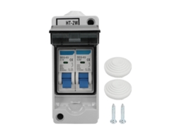 Hkj interruptor de Circuito Miniatura 2p Tipo C Exterior Impermeable Con Caja C16 C32 Protección Contra Sobrecarga