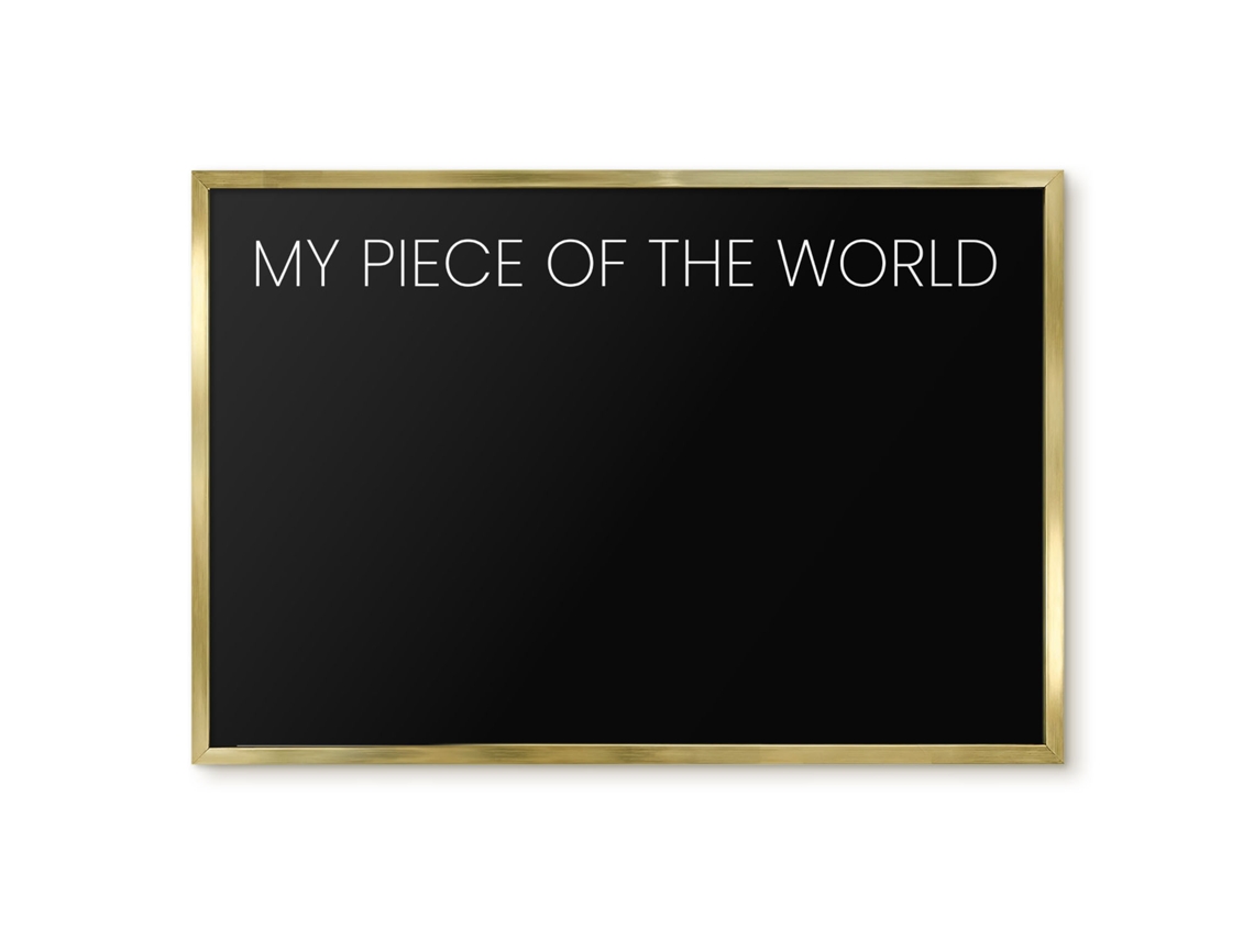 Quadro magnético de parede "Meu Pedaço do Mundo" para quarto Espelharte (60x40 cm)
