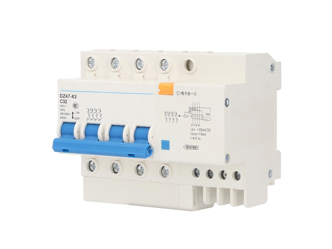 Disjuntor Mcb Mini 4p 32a 6000a 400v Para Casa Com Montagem Em Trilha Din