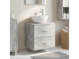 Vidaxl Vanidade Com Pia De Parede Cinzento Cimento 49,5 X 35 X 63 Cm