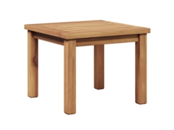 Conjunto 1 Mesa De Café Moderna Vidaxl Castanho Madeira De Teca Maciça (45 X 45 X 36 Cm)