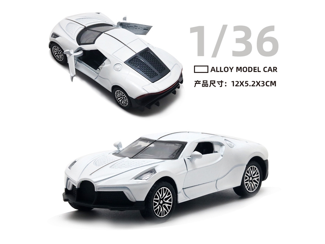 Miniatura de Carro em Escala 1/36, Feita em Metal Fundido, Presente para Crianças. MDUG