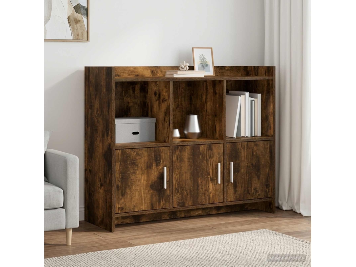 Vidaxl Buffet Carvalho Fumado 98,5 X 33 X 80 Cm Derivados De Madeira