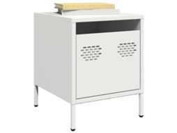 Vidaxl Mesas De Cabeceira 2 Pcs 35x39x43,5 Cm Aço Branco