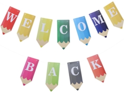 Banner De Boas Vindas Com Letras Desenhadas A Lápis Para Decoração Escolar E Festa
