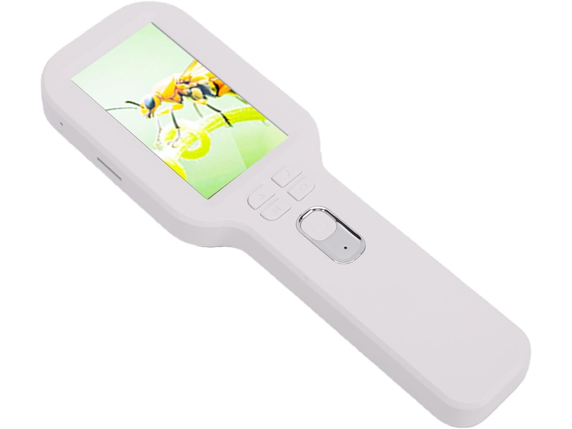 Microscópio Digital Portátil Com Ampliação De 5x A 500x, Tela De 3 Polegadas E Lente Dupla.