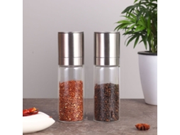 Conjunto de 2 Moedores Ajustáveis de Sal e Pimenta em Aço Inoxidável AQUAFORGE