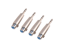 Aetheria 4pcs Adaptador Xlr Hembra 3 pin para Plug Estéreo 6.35mm 1/4" Micrófono Audio
