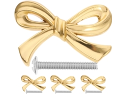 Conjunto De 4 Puxadores Cozinha Frcolor Em Latão Dourado Com Acabamento Luxuoso Arco, Ideais Para Móveis E Interiores De