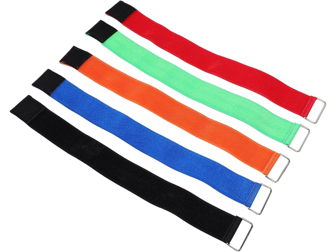 Conjunto De 5 Faixas Elásticas Coloridas Para Corrida, Ideais Adultos, Jogos Revezamento Ao Ar Livre