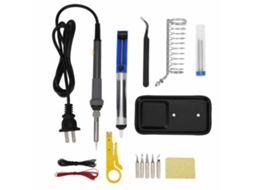 Orevant-kit De Ferramentas De Solda De Ferro Elétrico Ajustável De Temperatura 60w 15 Peças (cinza) Plug Us 110v