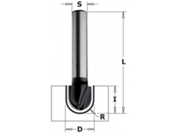 Fresa de Raio Convexo S=8 Ø9.5 R=4.75 Contractor - K914-095