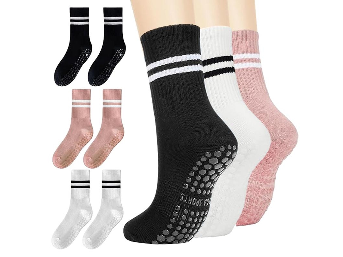 Meias de Ioga 4 Pares Unissex Antiderrapantes AQUAFORGE