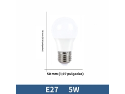 (branco Quente 5w Base De Rosca E27) 6 Lâmpadas Led, Altamente Eficientes E Econômicas, Com Vida Útil De Até 50.000 Horas.