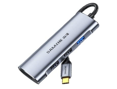 Adaptador SAMZHE Th-01 4In1 Type-C a 2Usb2.0 Usb3.0 Hdmi para Huawei Mate40/P50 S20