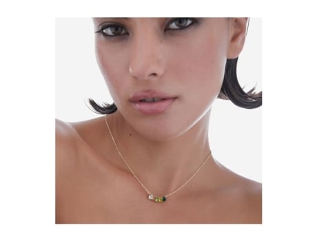 Colar Encantador Banhado A Ouro Com Cristais Harmony A4692 20dg Victoria Cruz