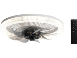 Ventilador De Teto E27 34 W Com Luz, Moderno Controle Remoto,
