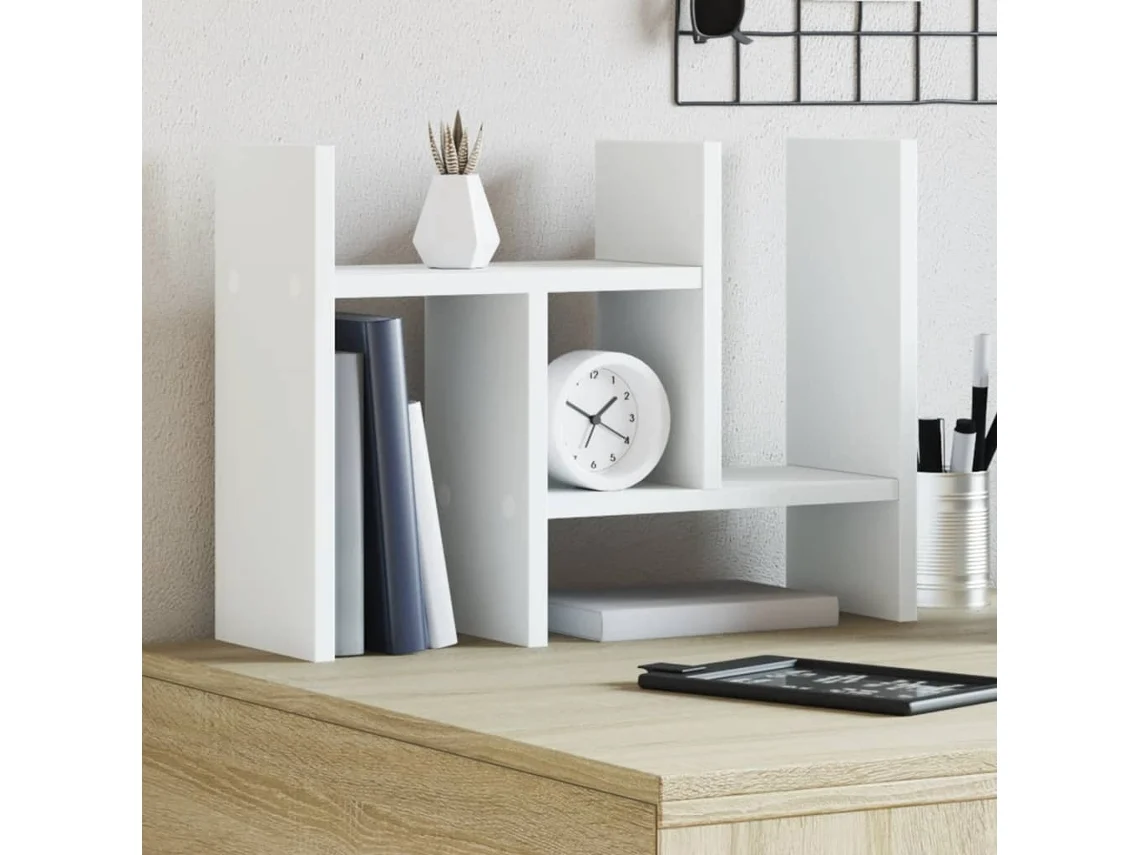 Vidaxl Organizador Secretária 34,5x15,5x35,5 Cm Deriv. Madeira Branco