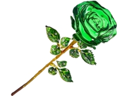 Rosa de Cristal Decorativa para Casa e Casamento SFUSHOS
