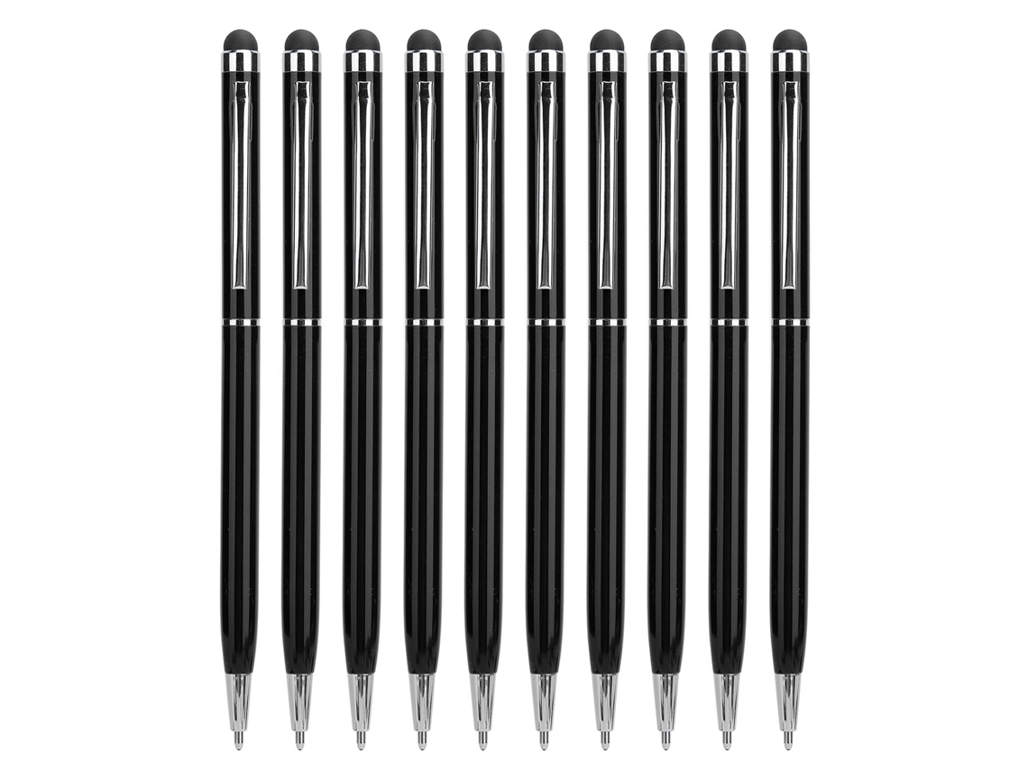 Caneta Esferográfica Stylus (toque Capacitivo, Escrita Esferográfica) Pacote De 10 Preto