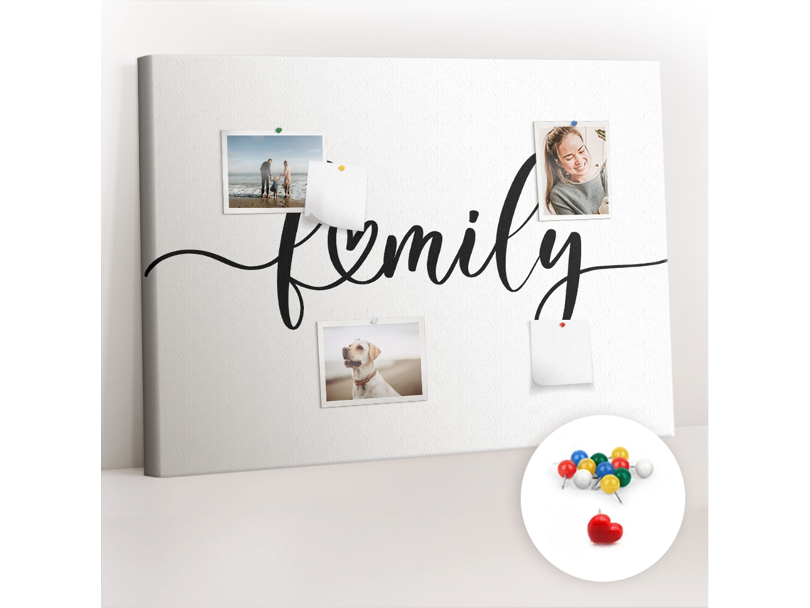 Lousa De Cortiça Inscrição "família" Para O Escritório Espelharte (70x100 Cm)