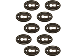 Placa De Cobertura Fechadura Oval Vintage, 50 Peças, Liga De Zinco, Furo De 27mm