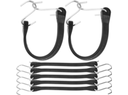 Conjunto De 10 Cintas Elásticas Para Bagagem Com Anéis De Metal.