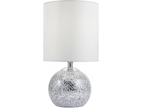 Candeeiro de Mesa  Volpe (Prateado - E27 - 60 W - Cerâmica)