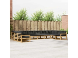 Vidaxl Conjunto De Sofás Para Exterior 10 Unid. Branco E Antracite