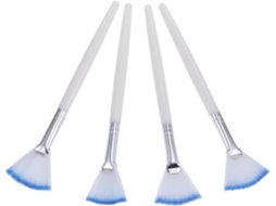 Conjunto de 4 Pinças de Fibra Azul para Máscara Facial, Aplicador Macio para o Rosto