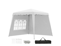 Gazebo de Jardim Dobrável com Altura Ajustável em Aço e Tecido Oxford 2,4x2,4x2,5m BTFORUS