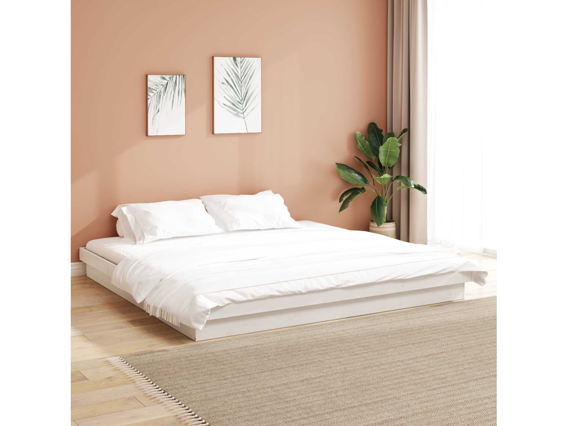Vidaxl Estrutura Da Cama Branco 200 X 200 Cm