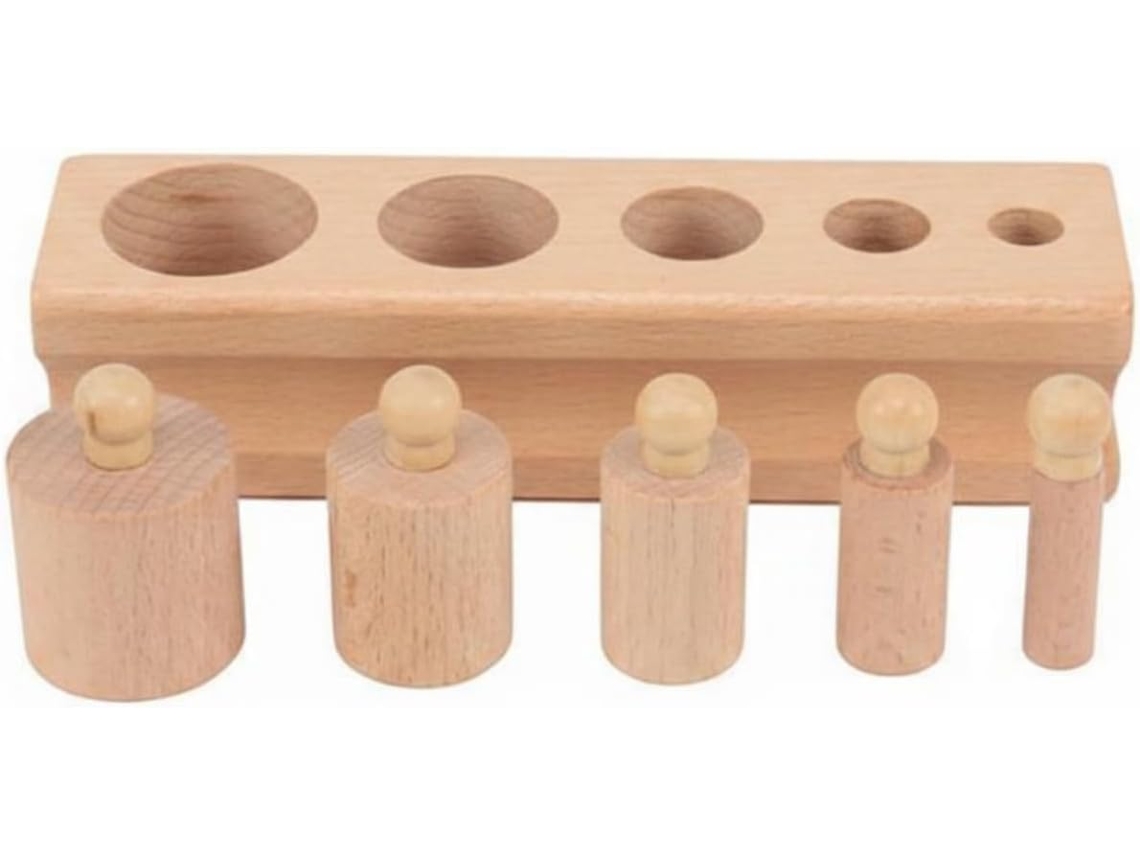Jogo Educativo Infantil Em Formato De Cilindro, Quebra-cabeça Madeira