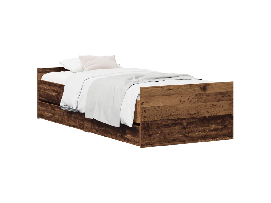 Vidaxl Estrutura Da Cama Madeira Antiga 90 X 200 Cm