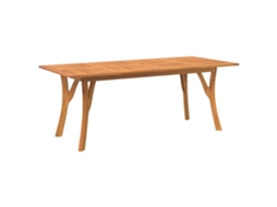 Mesa de jardim VIDAXL Marrom Madeira de acácia (200x90x75 cm)